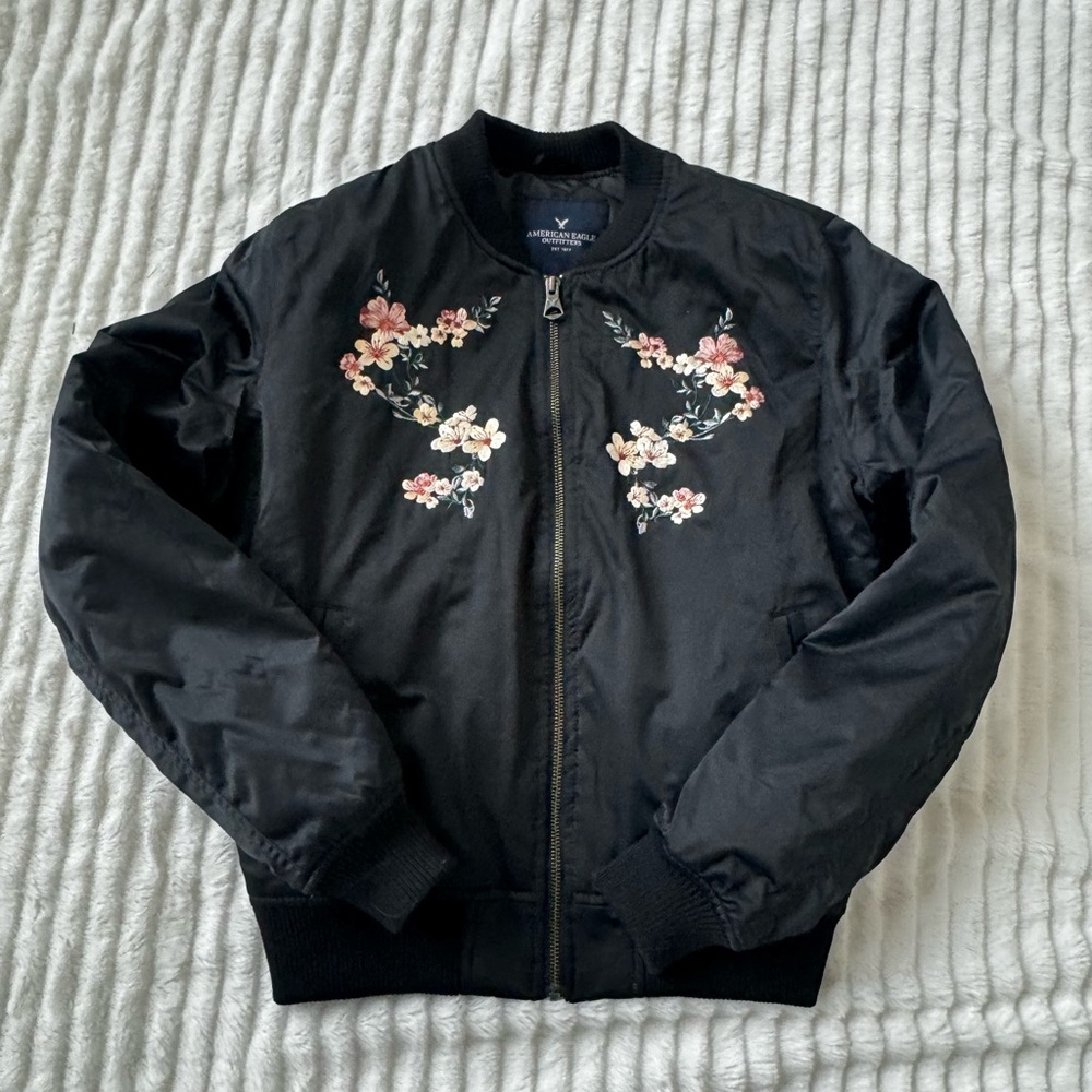 American eagle floral bomber Jacket